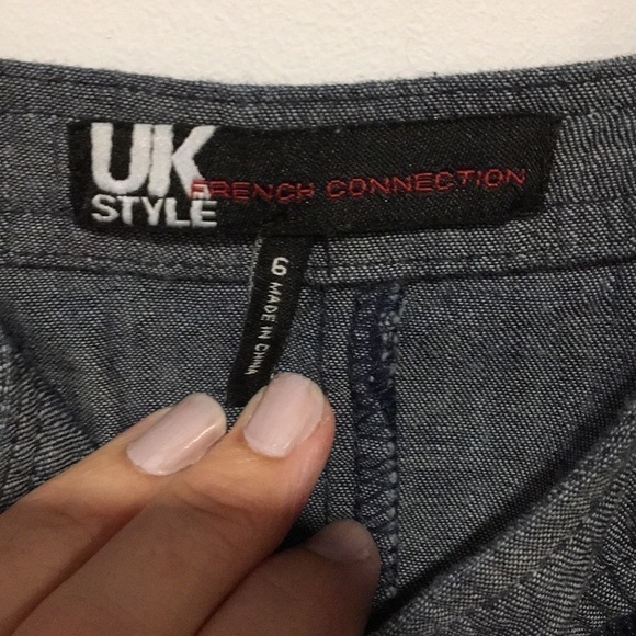 French Connection Jean Romper Sz 6 - Picture 2 of 5